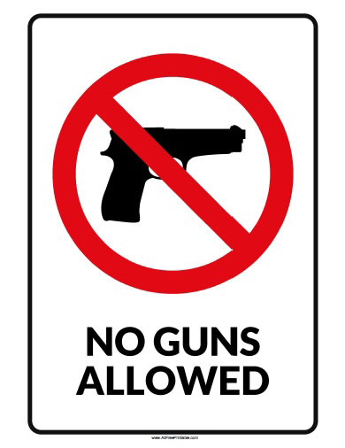 No Gun Allowed