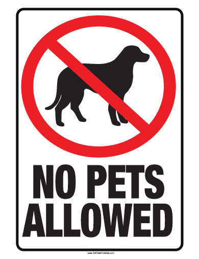 No Pets Allowed